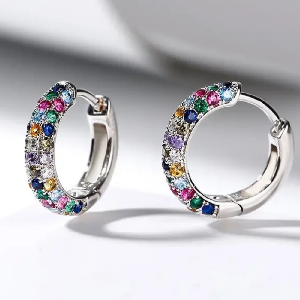 NEW! Multicolor  TINY earrings   -BTQ - Picture 9 of 11